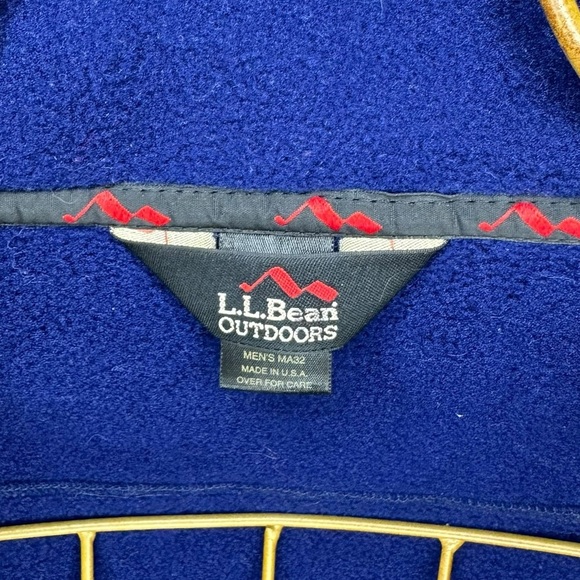 Vintage L.L. Bean Outdoors Fleece Full Zip Jacket - Mens Size L - Royal Blue - Picture 6 of 8